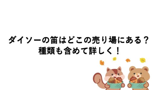 ダイソーの笛はどこの売り場にある？種類も含めて詳しく！