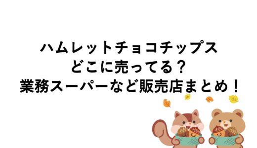 ハムレットチョコチップスはどこに売ってる？業務スーパーなど販売店まとめ！