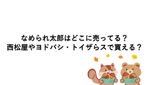 なめられ太郎はどこに売ってる？西松屋やヨドバシ・トイザらスで買える？