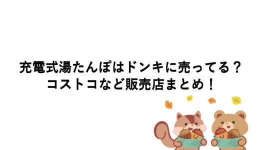 充電式湯たんぽはドンキに売ってる？コストコなど販売店まとめ！